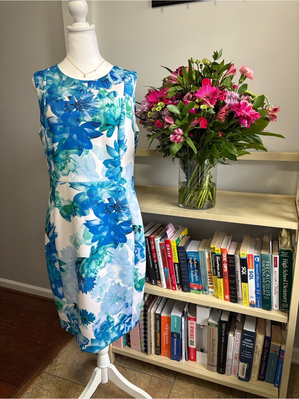 Calvin Klein Floral Midi Sheath Dress